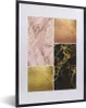 MuchoWow® Gerahmtes Poster Marmor - Collage - Gold 30x40 cm Produktbild-Vorschau 1