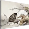 Leinwandbild Japanische Fächer 100x70 Feeby Beige bild für Produktbild-Vorschau 1