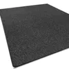 A close-up, angled view of a dark gray carpet with a black border. Produktbild-Vorschau