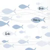 20 Servietten Communion Fishes blue - Fische mit Liebe, Produktbild-Vorschau 2
