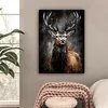 MuchoWow® - Leinwandbilder - Hirsch - Schwarz - Tier - Produktbild-Vorschau 2