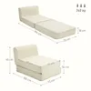 HOMCOM Bodensofa 2-in-1 Klappbar Schlafsofa mit Kordoptik Produktbild-Vorschau 3