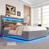 Flieks letto imbottito idraulico 140x200cm con USB e Anteprima dell’immagine prodotto 3