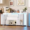 Credenza ProximaX con 4 ante e 2 cassetti, bianco lucido, Anteprima dell’immagine prodotto 4