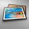 Gerahmtes Poster - Schwarzer Rahmen - Leuchtturm Meer - Produktbild-Vorschau 3