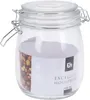 A clear glass jar with a metal clasp lid, filled with nuts and a label. Náhľad obrázku produktu