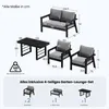 MeXo Gartenmöbelset Aluminium, 4 Personen, Ergonomische Produktbild-Vorschau 3