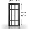 Türgitter ausziehbar 70–120 × 170–225 cm Schwarz – Produktbild-Vorschau 2