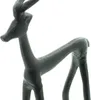 A close-up, side profile of a black metal deer figurine against a white background. Produktbild-Vorschau