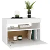 vidaXL Nachttisch mit LED-Leuchten Weiß 60x35x40 cm Produktbild-Vorschau 13