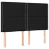 The Living Store Bettgestell mit Kopfteil Schwarz 140x190 Produktbild-Vorschau 8