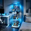 INONEFT Glasvitrine Standvitrine mit LED-Beleuchtung, Türen Produktbild-Vorschau 2