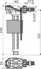 Technical drawing of a toilet fill valve with dimensions. Produktbild-Vorschau
