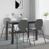 vidaXL Esstisch Schwarz 114x71x75 cm Gummiholz Massiv Produktbild-Vorschau 2