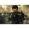 A soldier aiming a rifle in a war-torn urban environment. Produktbild-Vorschau