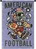MuchoWow® Wandteppich Wandbehang American Football - Lila - Produktbild-Vorschau 1