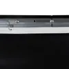 A close-up view of the top edge of a projection screen, showing the aluminum frame and a spring mechanism. Voir les images du produit