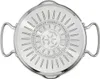 The bottom view of a stainless steel pot with handles. Produktbild-Vorschau