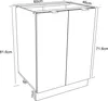 VCM Küchenschrank | Maße ca. H. 82 x B. 60 x. T. 46 cm | Produktbild-Vorschau 7