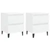 Two white nightstands with drawers are shown against a white background. Produktbild-Vorschau