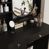 Schminktisch mit Hocker und 5 Schubladen, Frisiertisch, Produktbild-Vorschau 3