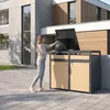 ML-Design Mülltonnenbox 4er für 4 Tonnen 240L 264x80x120 cm Produktbild-Vorschau 9