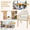 Collage showing a chair in a room setting, a dining room table, and a restaurant table setting. Podgląd zdjęcia produktu