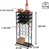 DanDiBo Portabottiglie in metallo nero in piedi 100 cm Rico Anteprima dell’immagine prodotto 2