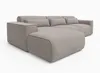 AX LIVING Canapé d'angle convertible Ruyam Marron clair Voir les images du produit 4