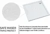 A close-up of a shower tray texture and a shower tray with a drain. Produktbild-Vorschau