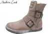 Andrea Conti Damen Stiefelette flach Biker Boot aus Leder Produktbild-Vorschau 2