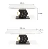 Design Esstisch Tisch HA-888 Marmoroptik - Schwarz Gold Produktbild-Vorschau 3