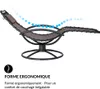 CASARIA® Sedia Relax Poltrona a Dondolo Sdraio Ergonomica Anteprima dell’immagine prodotto 10