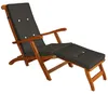 CASARIA® Sonnenliege Holz inkl. Auflage Anthrazit Produktbild-Vorschau 1