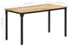 vidaXL Tavolo da pranzo 140x70x76 cm Legno di mango grezzo Anteprima dell’immagine prodotto 7