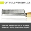 Mähnenkamm für Pferd Esel aus Metall mit stabilem Holzgriff Produktbild-Vorschau 2