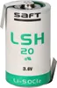 Batteria Saft al litio 3,6V LSH 20 D - Cella con etichetta Anteprima dell’immagine prodotto 1