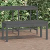 vidaXL Gartenbank Grau 109x44x45 cm Massivholz Kiefer Produktbild-Vorschau 2