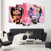 5-teiliges leinwandbild frida kahlo 100x70 cm Feeby rosa Produktbild-Vorschau 3