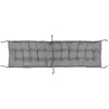 A long, gray cushion for a garden lounger or bench, shown from above against a white background. Podgląd zdjęcia produktu