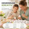 50x Plastikeier – weiße Kunststoffeier 6 cm zum Bemalen & Produktbild-Vorschau 5
