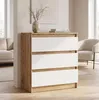 Commode moderne à 3 tiroirs | Meuble d'appoint blanc | Voir les images du produit 3