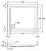 Piatto doccia Schulte 90x90 cm, bianco, modello Cala - Set Anteprima dell’immagine prodotto 7