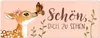 Schön dich zu sehen Metallschild mit niedlichem Reh Produktbild-Vorschau 1