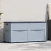 vidaXL Záhradný úložný box 320 L sivý čierny Náhľad obrázku produktu 1