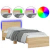 The Living Store Bettgestell mit Kopfteil und LED-Leuchten Produktbild-Vorschau 3