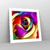 Poster - Poster ohne Rahmen - Blume Farbe Rose - 40x40 cm - Produktbild-Vorschau 7