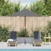 Sonnenschirm mit Holzmast 150 x 200 cm Anthrazit Produktbild-Vorschau 10