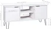 vidaXL TV skříňka New York White z masivního borovicového Náhled obrázku produktu 5