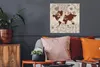 MuchoWow® Poster Weltkarte - Blumen - Rot 50x50 cm - Produktbild-Vorschau 2